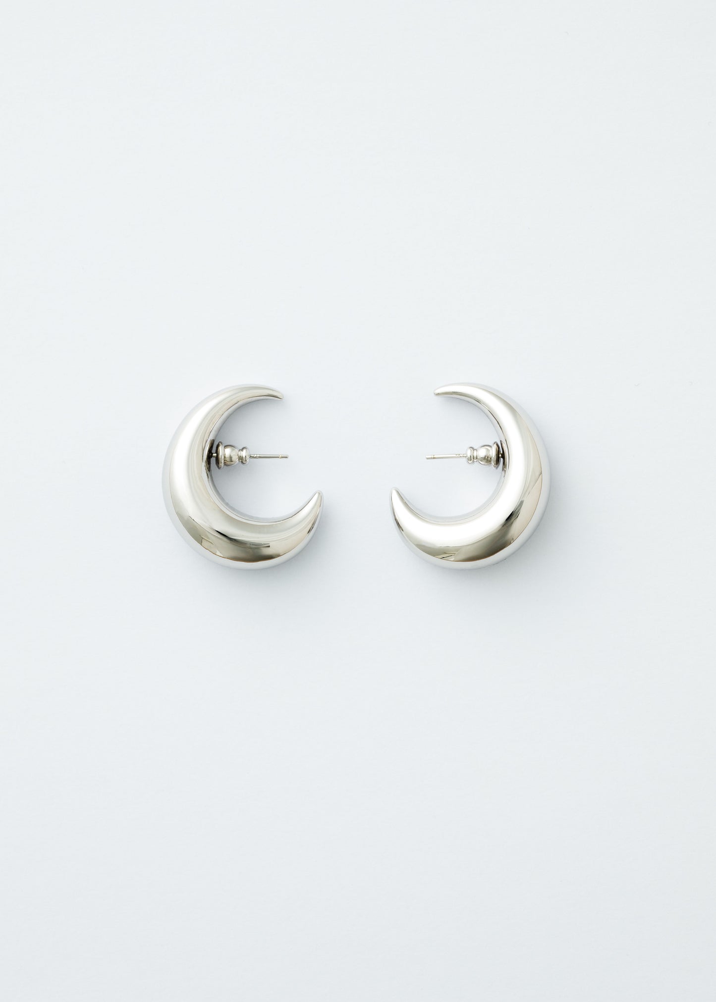 Moon earrings - Silver - Pair