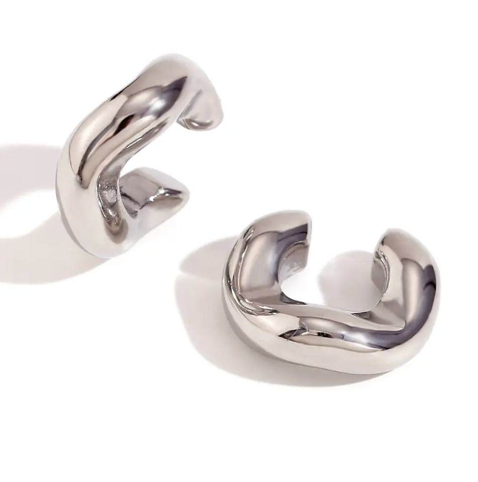 Wave cuff silver