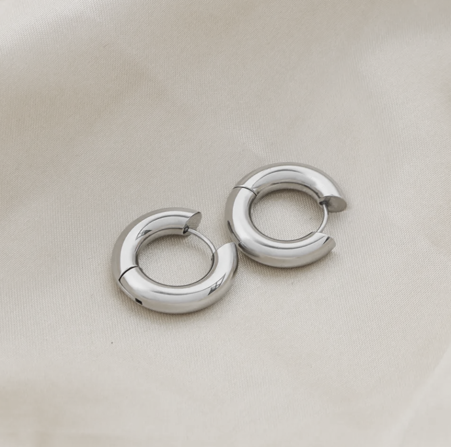 Bold hoops silver Mid