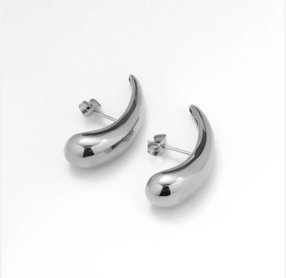 Drip earrings silver