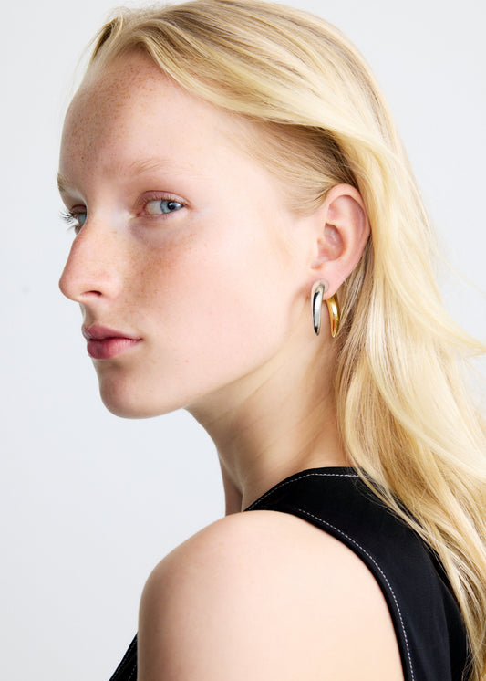 Crescent earring-Gold/Silver - Single