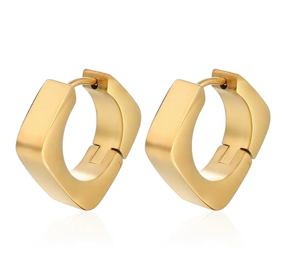 Square hoops gold