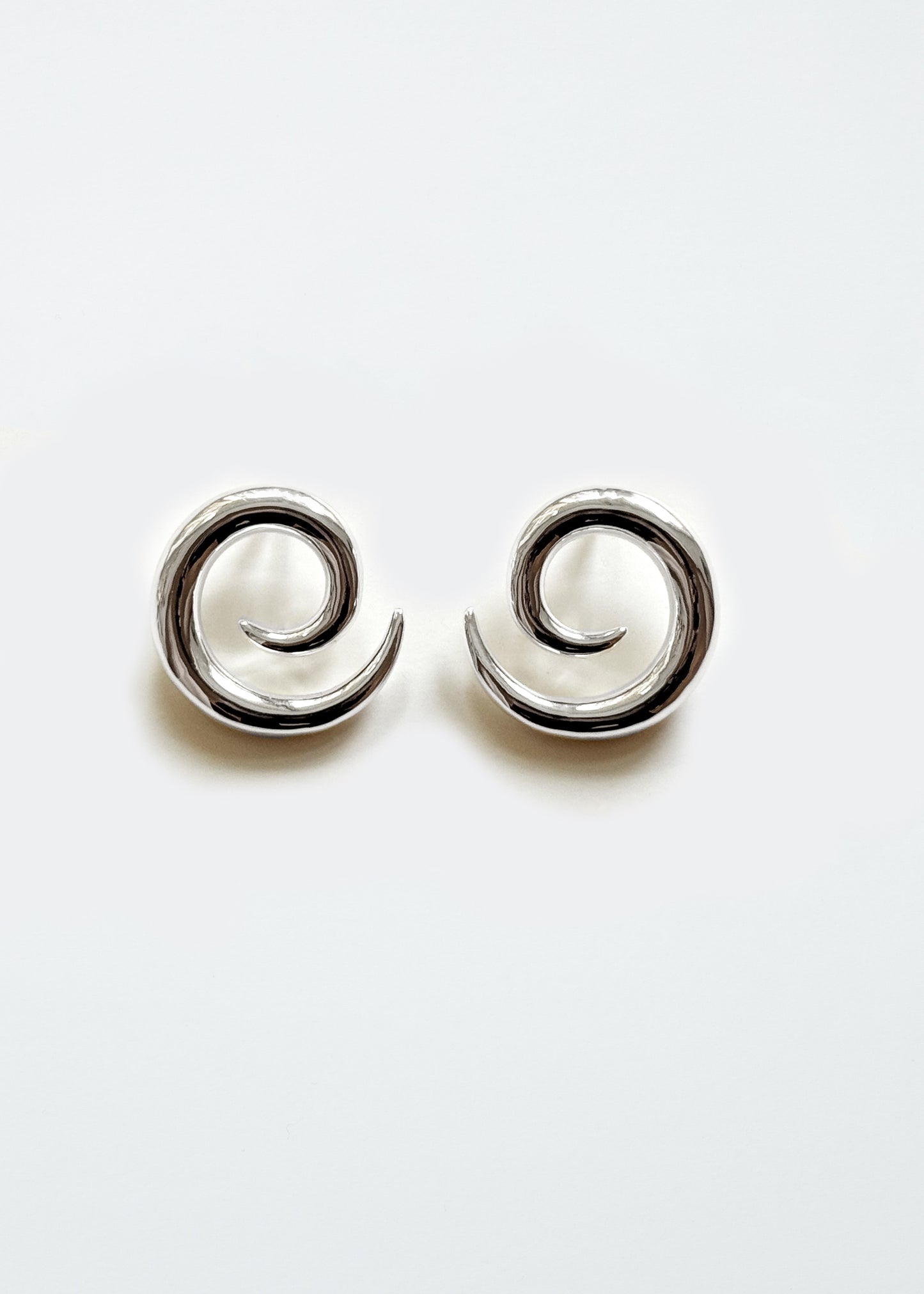 Spiral earrings - Silver - Pair