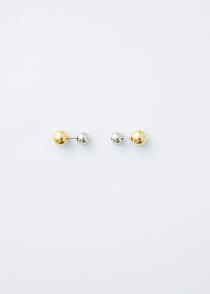 Stud earrings - Silver/Gold - Pair