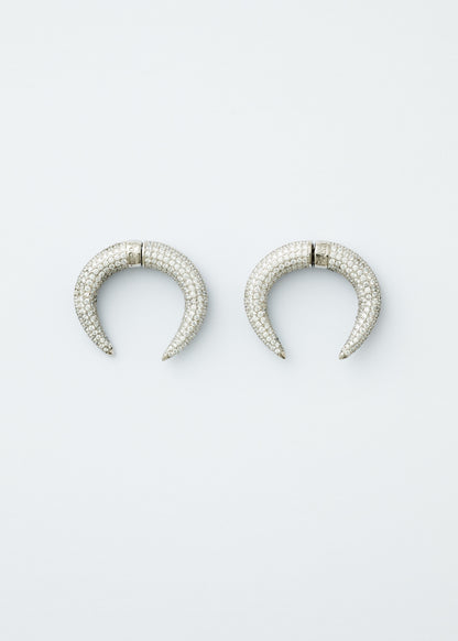 Crescent earrings - Rhinestones