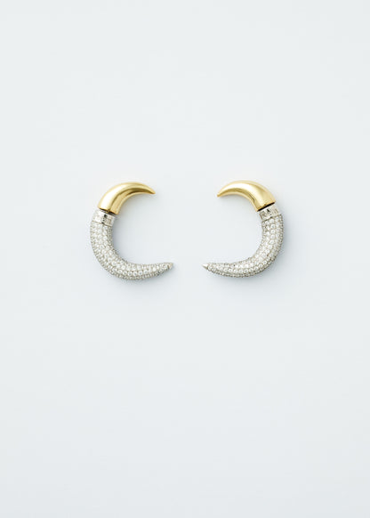 Spike earrings - Gold/Pavé